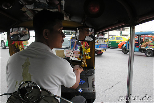 In einem Tuk Tuk in Bangkok, Thailand