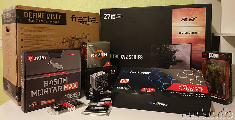 Individueller Gaming-PC mit AMD Ryzen 3700X und Radeon 5700XT