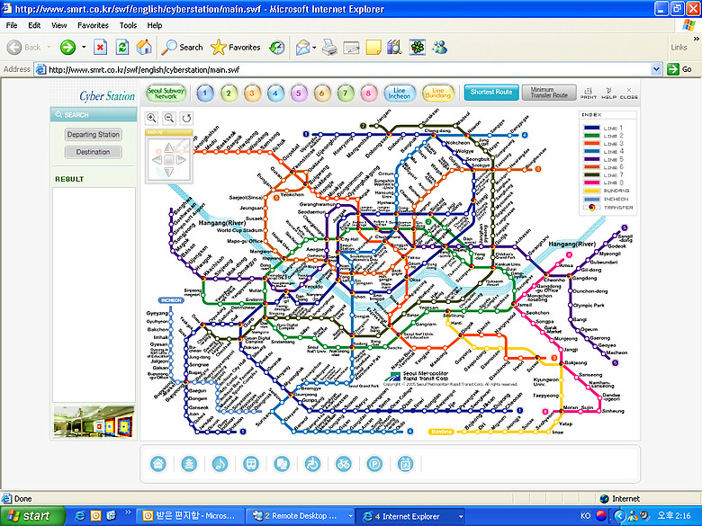 Interaktiver U-Bahn Netzplan von Seoul