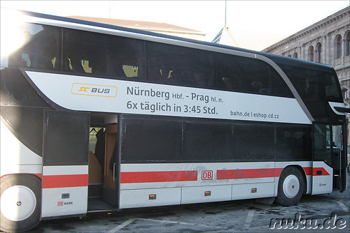 Intercity-Bus Nuernberg - Prag Nonstop in 3 Stunden und 45 Minuten