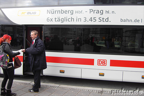 Intercity-Bus Nuernberg - Prag Nonstop in 3 Stunden und 45 Minuten