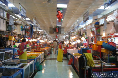 Jagalchi Fischmarkt in Busan, Korea