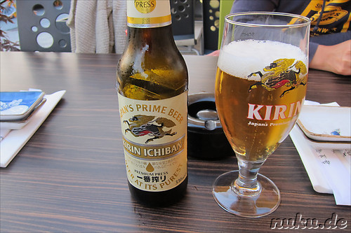 Japanisches Bier im Restaurant Hiro Sakao, Fuerth