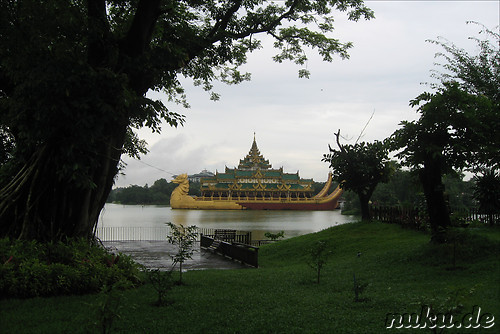 Karaweik Royal Barge in Yangon, Myanmar