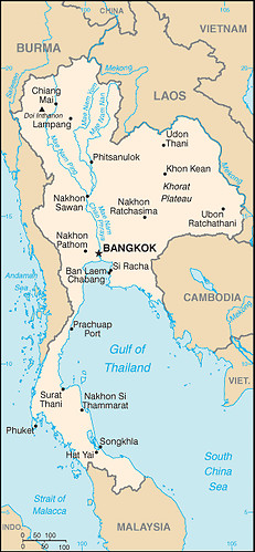 Karte von Thailand