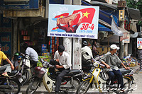 kommunistische Propaganda-Plakate in Hanoi, Vietnam