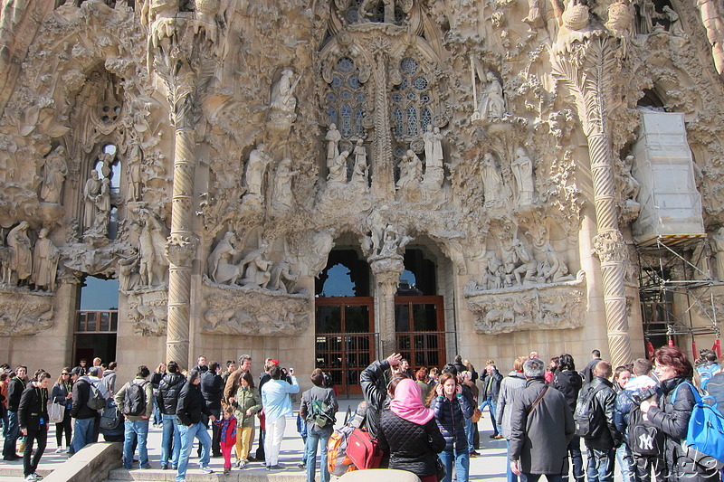 La Sagrada Familia - Kathedrale von Gaudi in Barcelona, Spanien