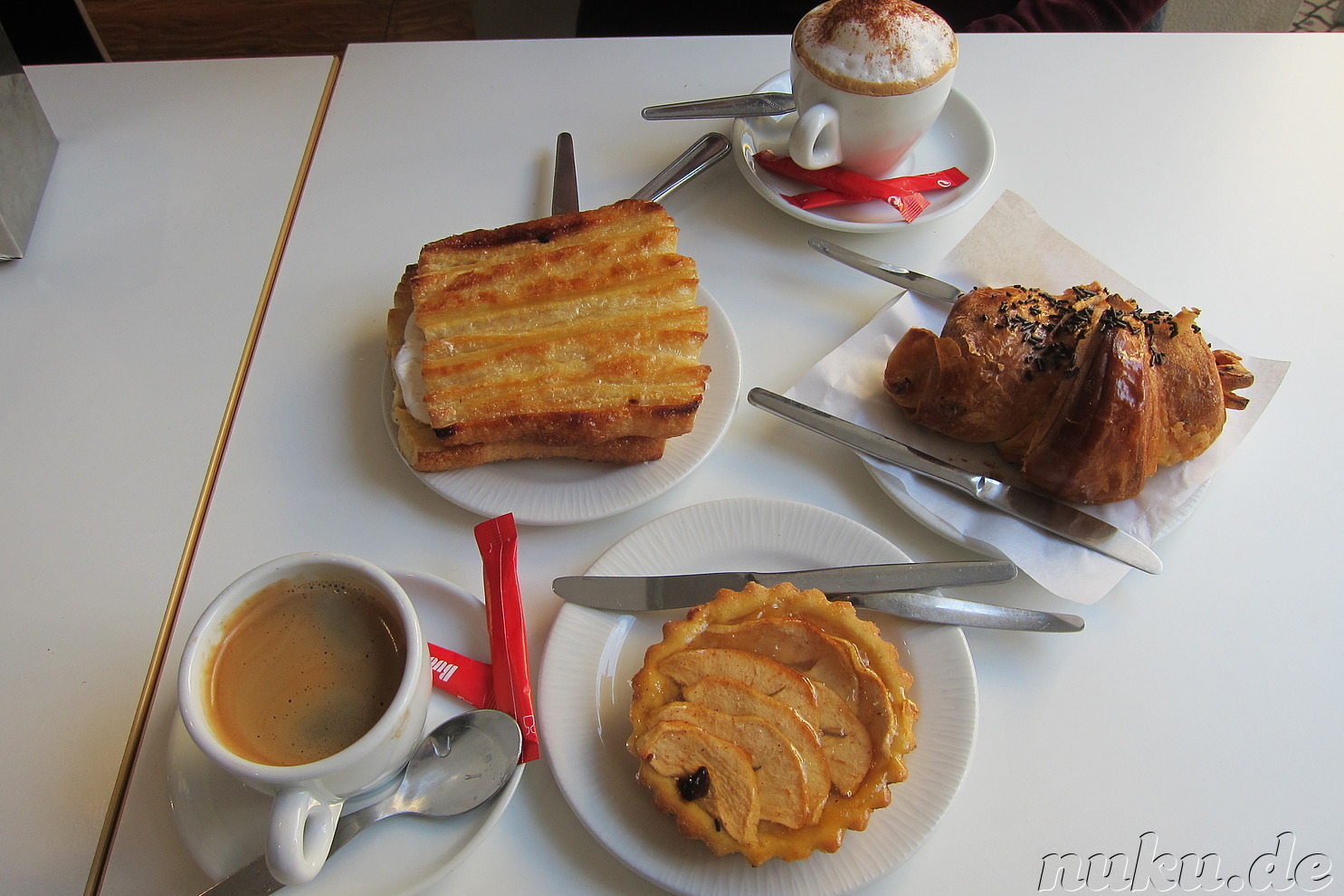 Letztes Frühstück in Faro - Faro, Portugal, Südeuropa - Speise & Trank