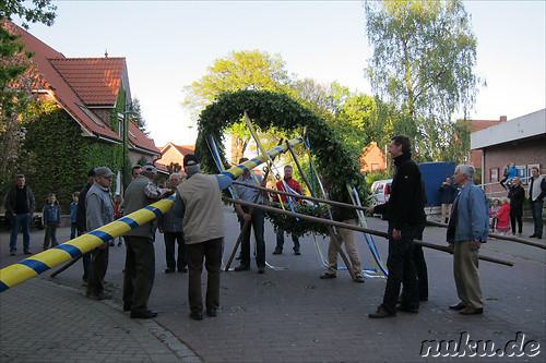 Maibaumaufstellen in Wulfsen