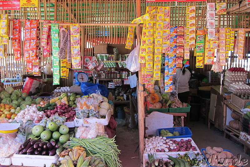 Markt am Busterminal in Coron Town auf Busuanga Island, Philippinen