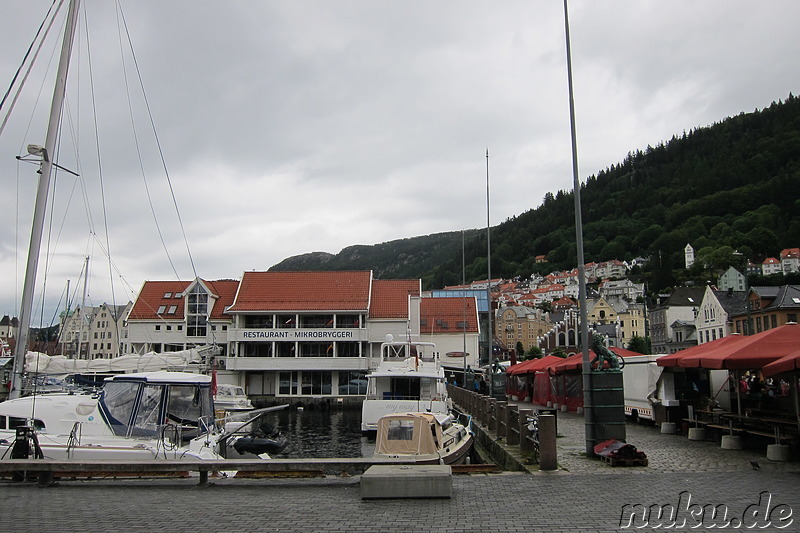 Markt im Hafen von Bergen, Norwegen