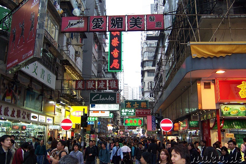 Menschenmassen in Kowloon