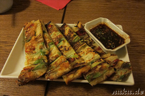Pajeon (kor. Pfannkuchen) im Seoul Kitchen, Nuernberg