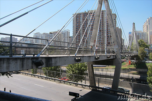 Paseo Huerfanos Fussgaengerbruecke in Santiago de Chile