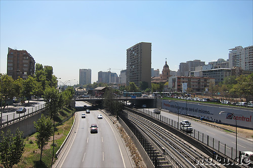 Paseo Huerfanos Fussgaengerbruecke in Santiago de Chile