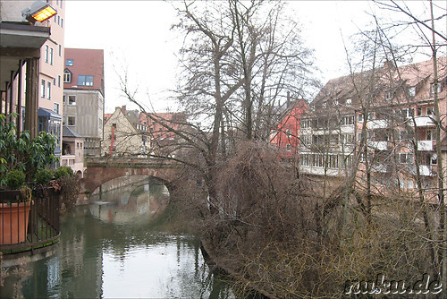 Pegnitzbruecken und -inseln in Nuernberg