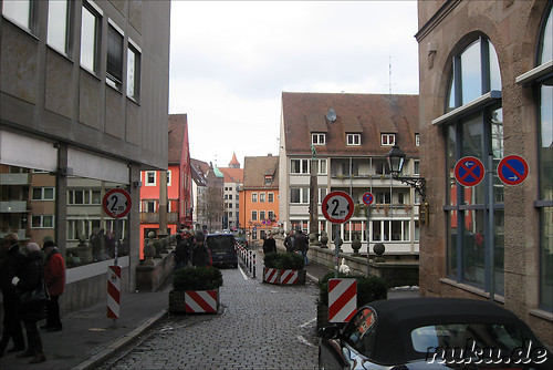 Pegnitzbruecken und -inseln in Nuernberg
