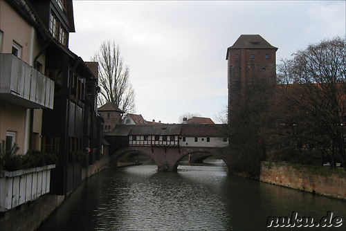 Pegnitzbruecken und -inseln in Nuernberg