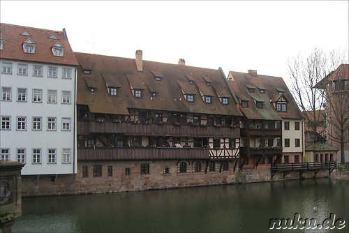 Pegnitzbruecken und -inseln in Nuernberg