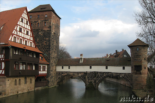 Pegnitzbruecken und -inseln in Nuernberg