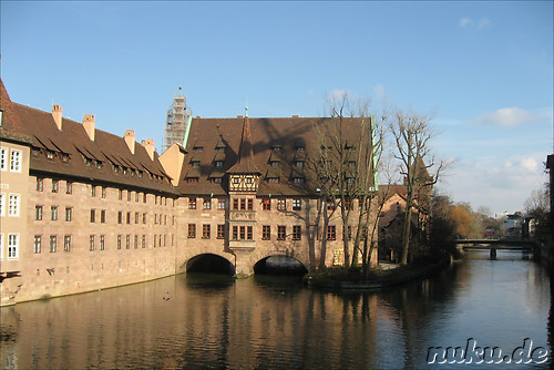 Pegnitzbruecken und -inseln in Nuernberg