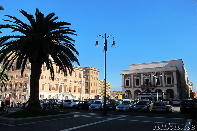 Piazza del Municipo in Livorno, Italien