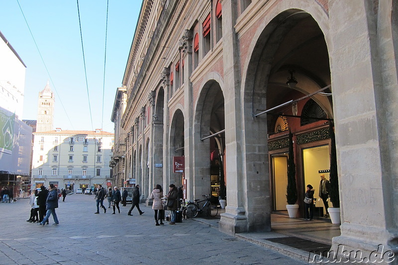 Piazza Maggiore in Bologna, Italien