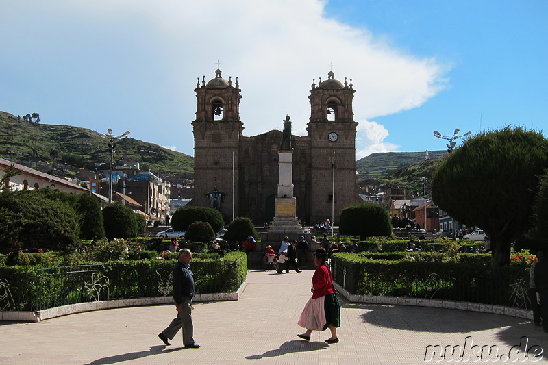 Plaza de Armas in Puno, Peru