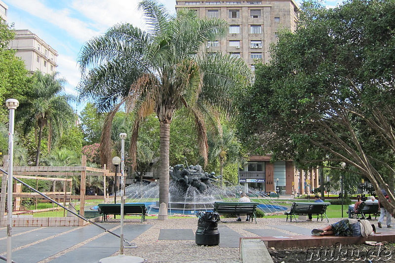 Plaza del Entrevero in Montevideo, Uruguay