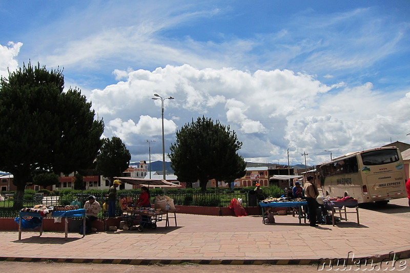 Plaza in Pucara, Peru