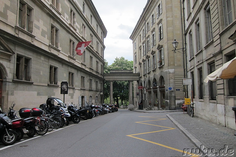 Promenade de la Treille in Genf, Schweiz