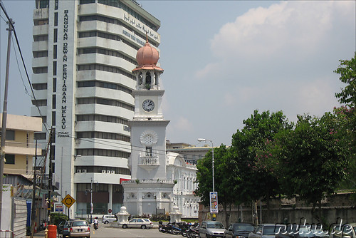 Queen Victoria Clock Tower in George Town, Pulau Penang, Malaysia
