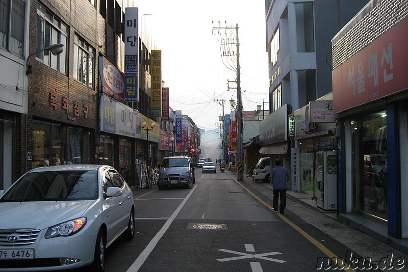 Rauch in der Innenstadt von Gyeongju...