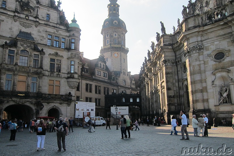 Residenzschloss und Hofkirche in Dresden, Sachsen