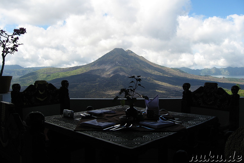 Restaurant in Penelokan mit Blick auf den Mount Batur