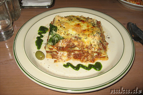 Rindfleisch-Lasagne - Cafe Dibar, Yangon, Myanmar
