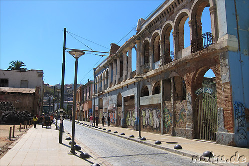 Serrano Street in Valparaiso, Chile