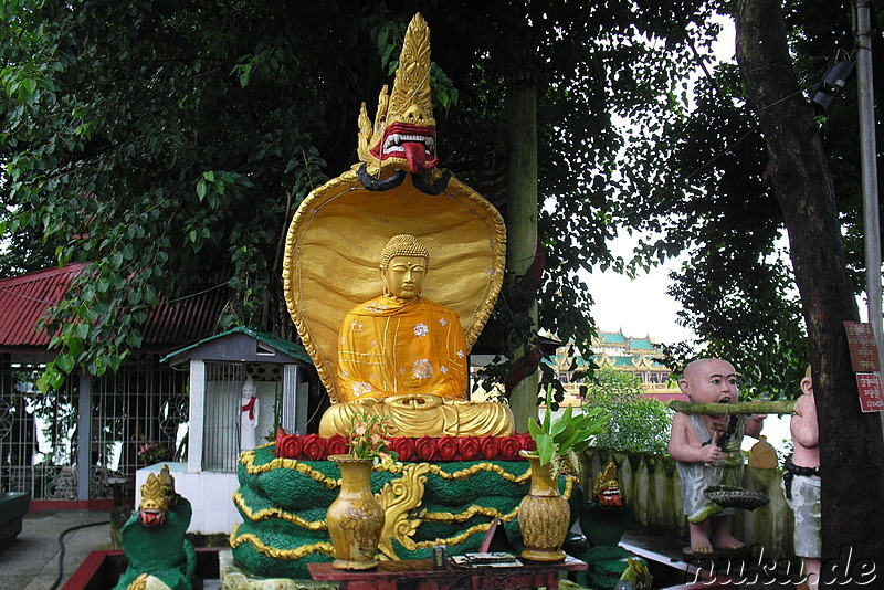 Shin Upagot Shrine in Yangon, Myanmar