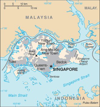 Singapur Karte