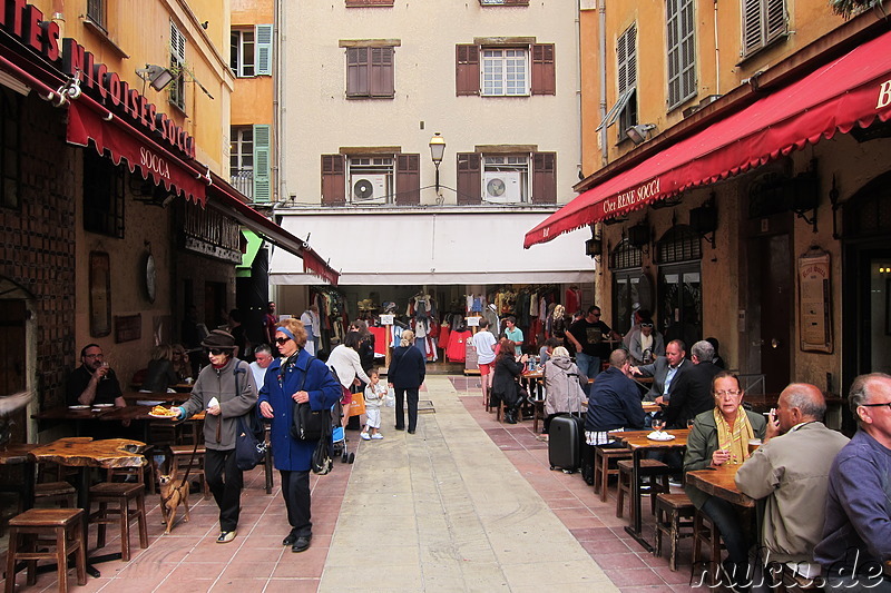 Snackbar Chez Rene Socca in Nizza, Frankreich