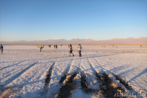 Sonnenuntergang an der Laguna Tebinquiche, Atacamawueste, Chile