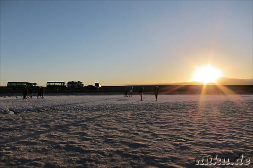 Sonnenuntergang an der Laguna Tebinquiche, Atacamawueste, Chile