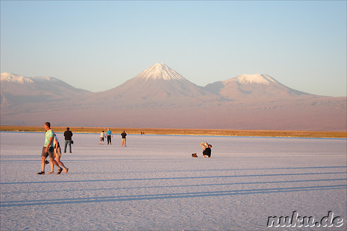 Sonnenuntergang an der Laguna Tebinquiche, Atacamawueste, Chile