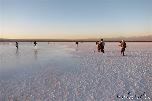 Sonnenuntergang an der Laguna Tebinquiche, Atacamawueste, Chile