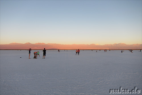 Sonnenuntergang an der Laguna Tebinquiche, Atacamawueste, Chile