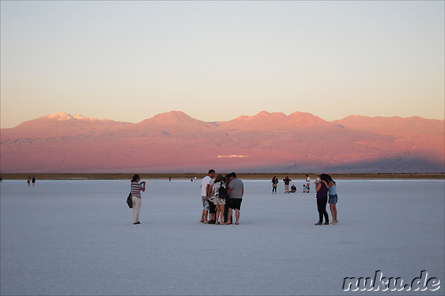 Sonnenuntergang an der Laguna Tebinquiche, Atacamawueste, Chile