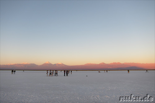 Sonnenuntergang an der Laguna Tebinquiche, Atacamawueste, Chile