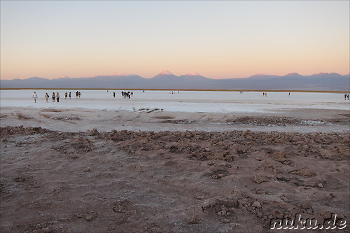 Sonnenuntergang an der Laguna Tebinquiche, Atacamawueste, Chile