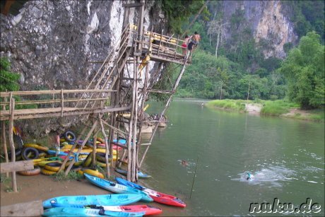 Sprungturm in Vang Vieng