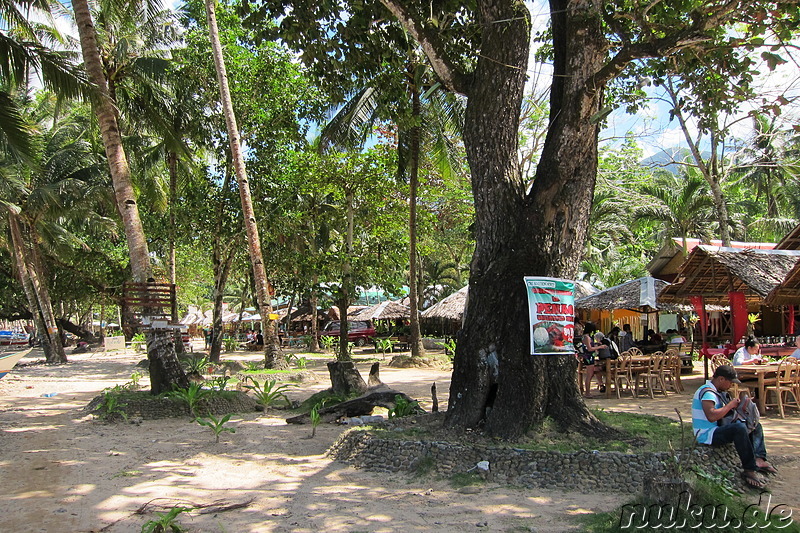 Strandrestaurant in Sabang auf Palawan, Philippinen